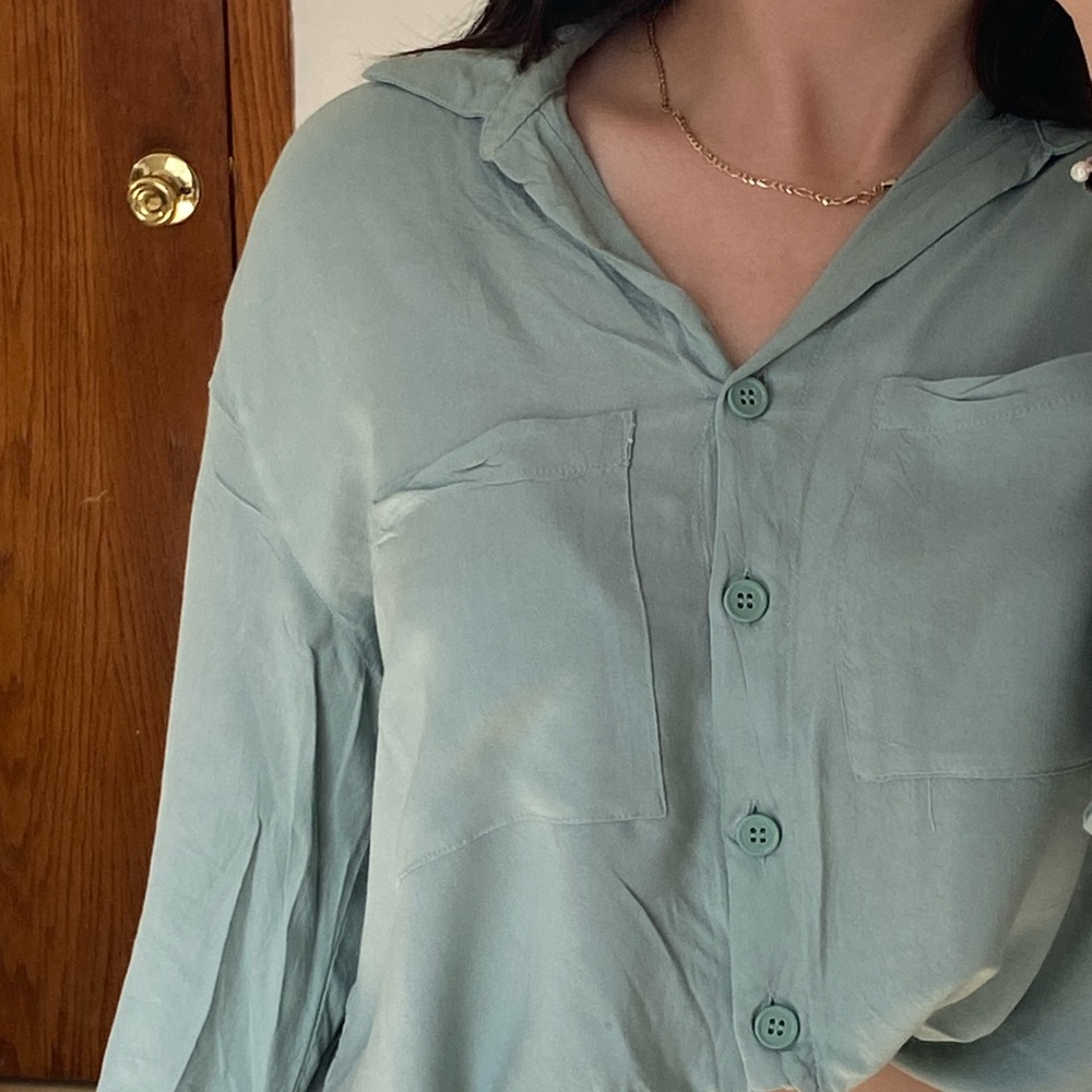 Aqua Green Blouse